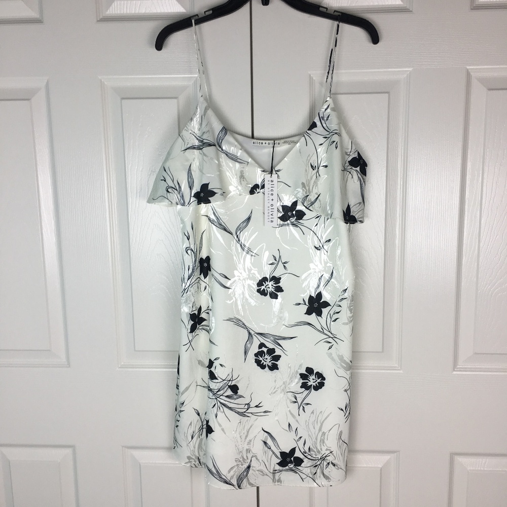 Alice + Olivia Ruffle Floral Dress M